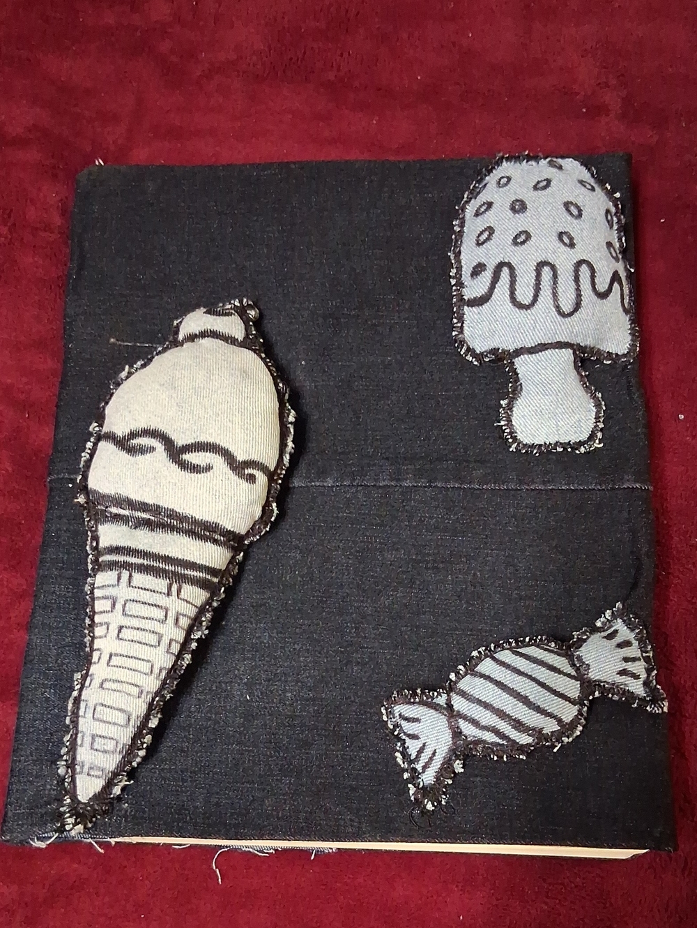 Blue Denim Patch Accessory Planner with Ice Cream & Candy Appliqués